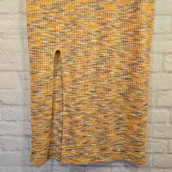 Y Maurices 24/7 Multicolor Space Dye Bodycon Midi Dress NWT Womens Size S Yellow - Picture 3 of 8